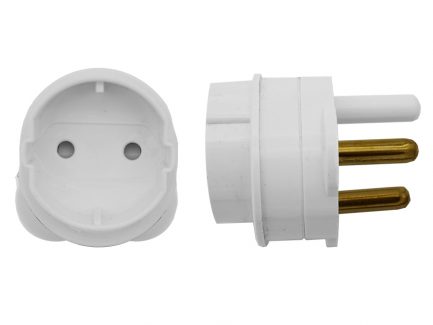 2-Pin Schuko to 16A 3-Pin Adaptor