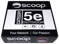 Scoop 100m Box Cat5e Outdoor FTP CCA Cable