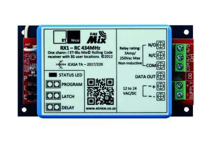 RECEIVER 1 CH ROLLING CODE 31 LOCATION 434MHZ
