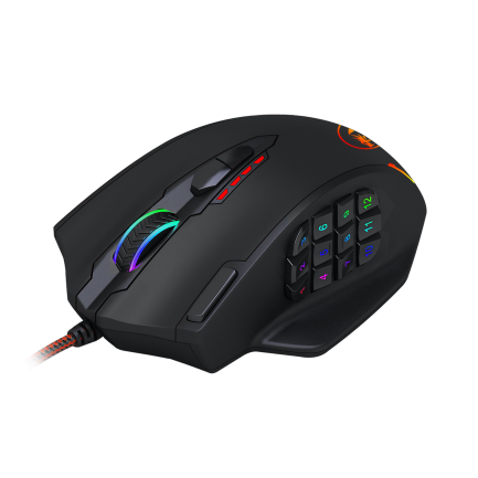 REDRAGON IMPACT 12400DPI MMO Gaming Mouse - Black - Image 2