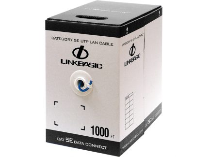 Linkbasic 305M Box Cat5e Solid Blue UTP Cable