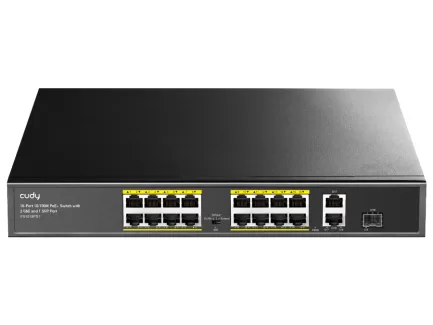 Cudy 16 Port Fast Ethernet PoE 190W 2 Gigabit 1SFP Switch | FS1018PS1