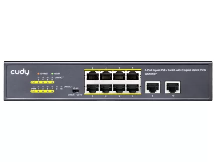 Cudy 10 Port Gigabit 8 PoE 100W PoE Switch | GS1010P