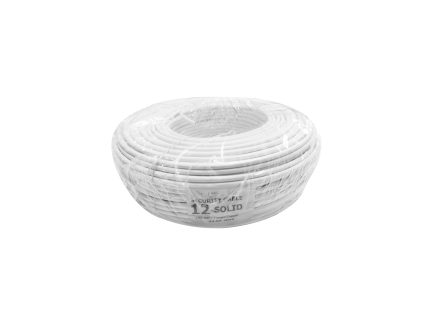 12 Core solid cable, pure copper, 100m - white - 863-09-SOL12W