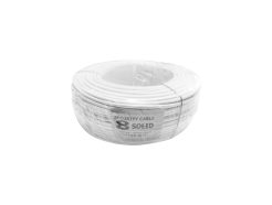 8 Core solid cable, pure copper, 100m - white - 863-09-SOL8W