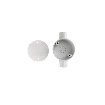 PVC Box 2way 20mm with lid - 862-76-0004