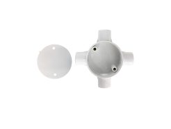 PVC Box 4way 20mm with lid - 862-76-0006