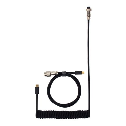 Keychron Coiled Aviator Cable - Black/Straight - Image 2