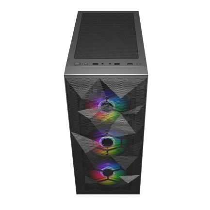 Raidmax V151TBS ATX | Micro-ATX | Mini-ITX RGB Mid-Tower Gaming Chassis - Black - Image 2