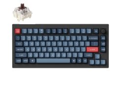Keychron V1 Max QMK/VIA Wireless Custom Mechanical Keyboard | BROWN Switches – Black