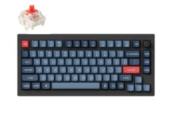 Keychron V1 Max QMK/VIA Wireless Custom Mechanical Keyboard | RED Switches - Black