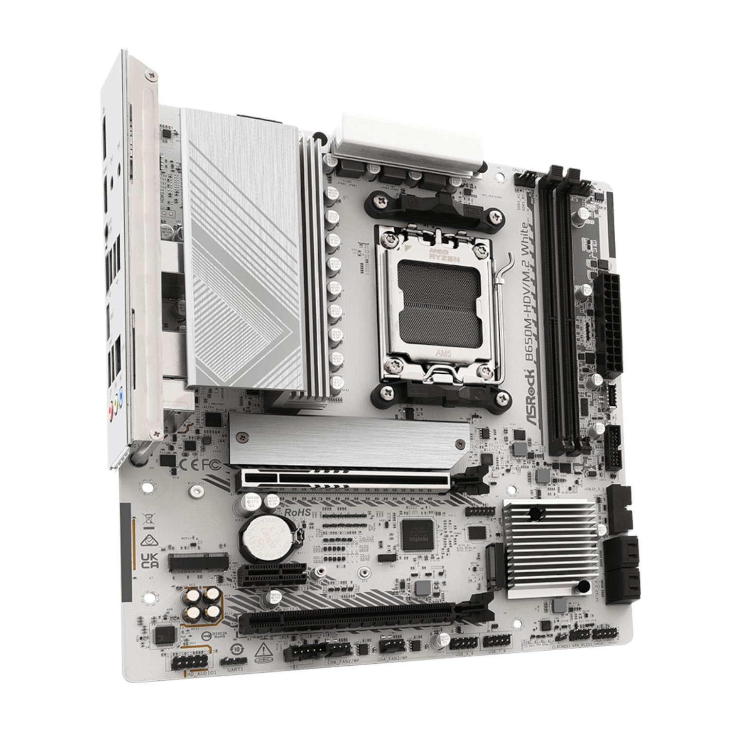 ASRock B650M-HDV/M.2 AM5 Micro-ATX Motherboard - White - Image 3