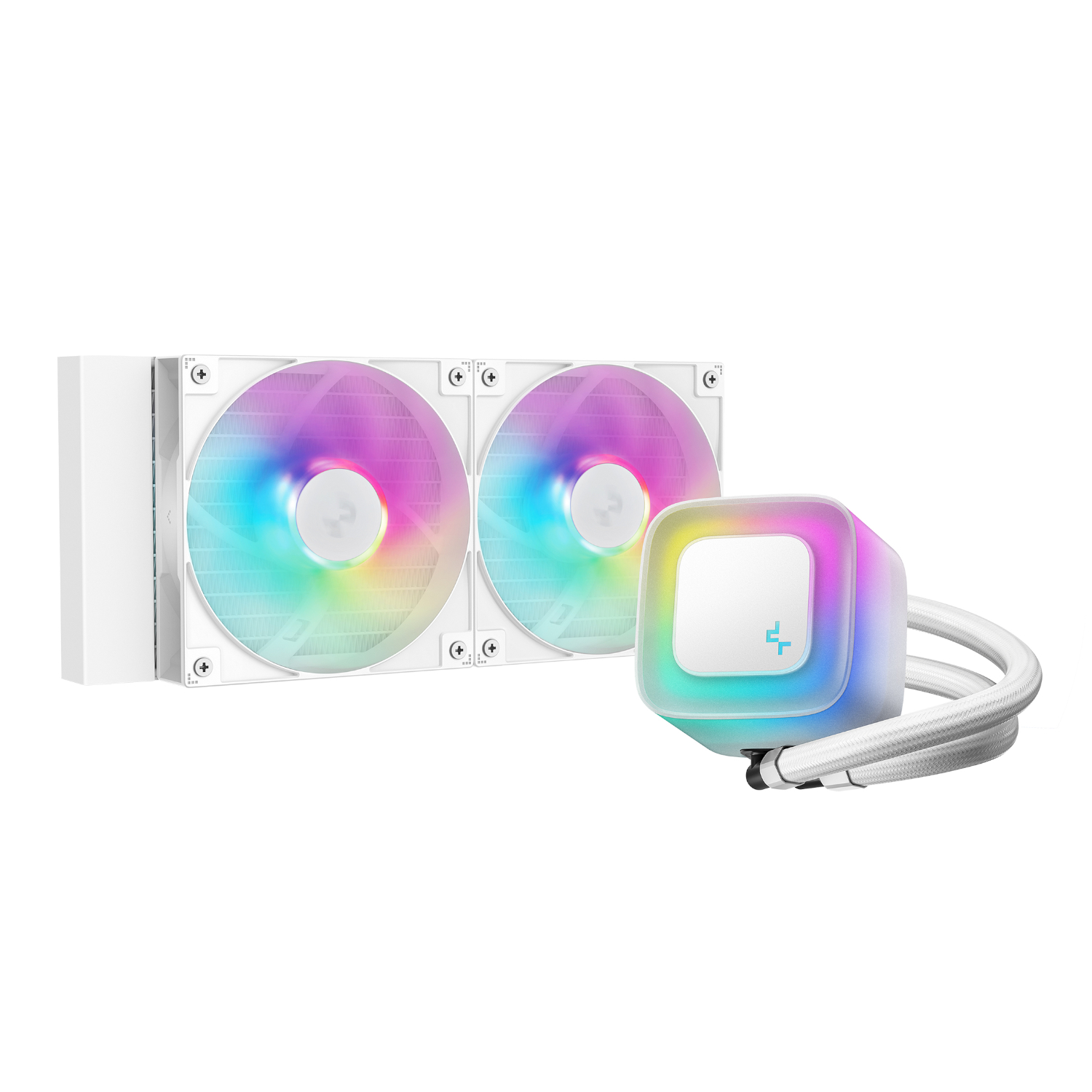 DeepCool LE240 V2 240mm ARGB AIO CPU Liquid Cooler - White - Image 2