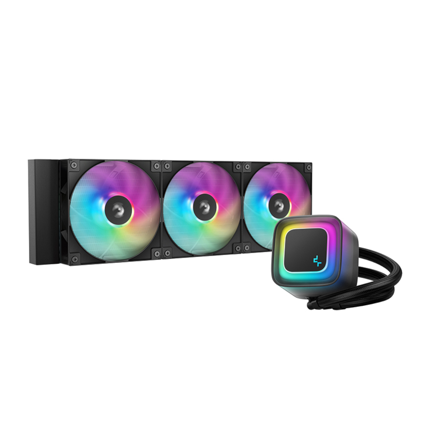 DeepCool LE360 V2 ARGB 360mm AIO Liquid Cooler - Black - Image 2