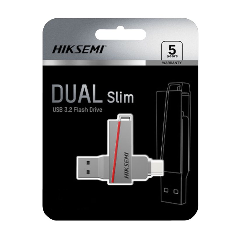HIKSEMI Dual Slim 64GB USB3.2 Flash Drive - Image 4