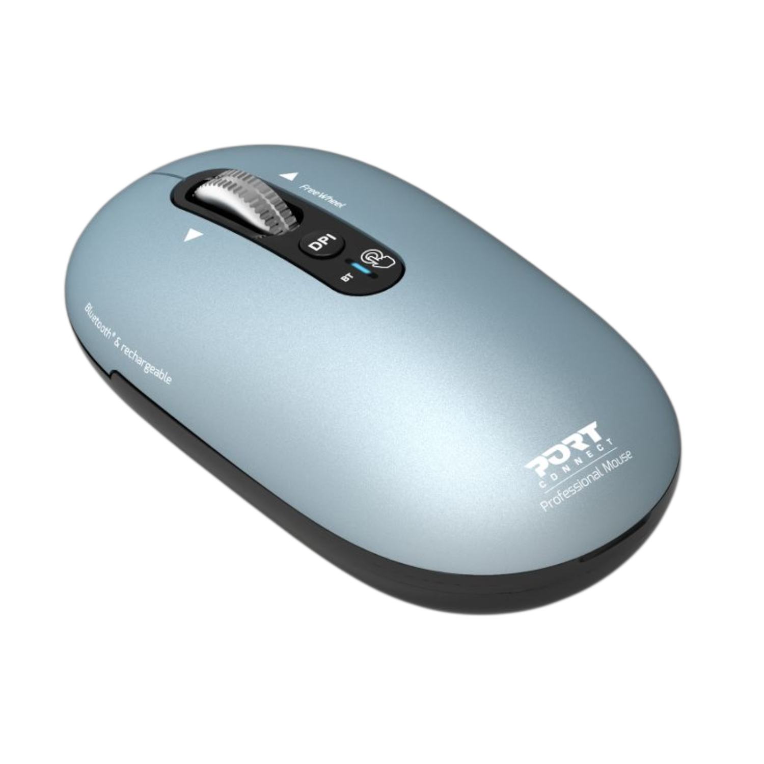 Port Connect PURE MAC Rechargeable Wireless and Bluetooth Mouse - Storm - Image 2