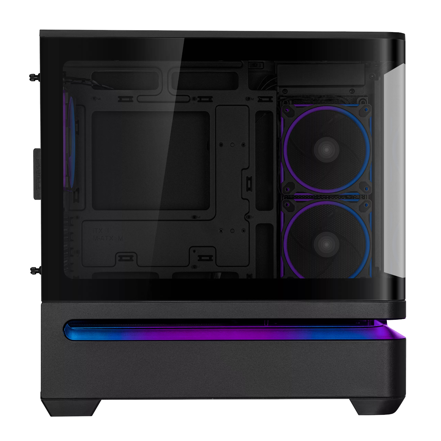 ASUS Prime AP202 ARGB Micro-ATX Gaming Chassis - Black - Image 4